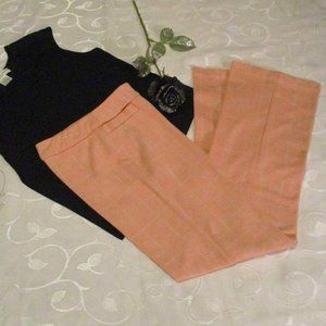 NEW YORK & COMPANY PEACH PLAID PANTS